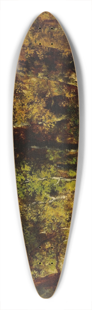 Narcisse-Virgile Diaz de La Pea - Fret de Fontainebleau 39.3 inch art pintail longboard deck