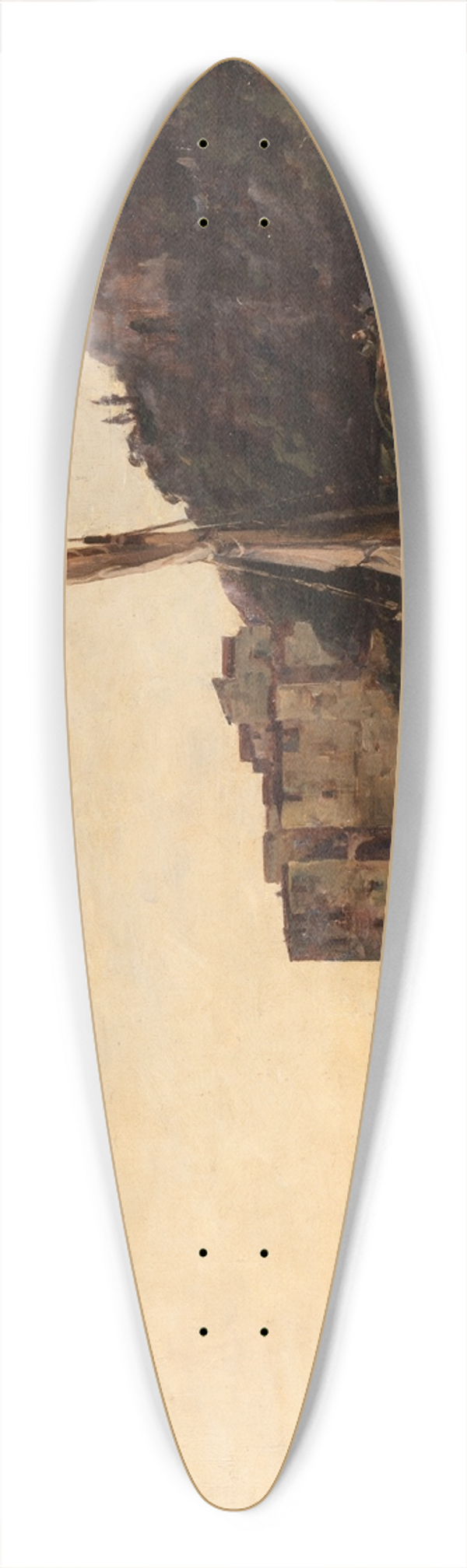 Nathaniel Hone the Younger - A View of Villefranche from the East 39.3 inch art pintail longboard deck