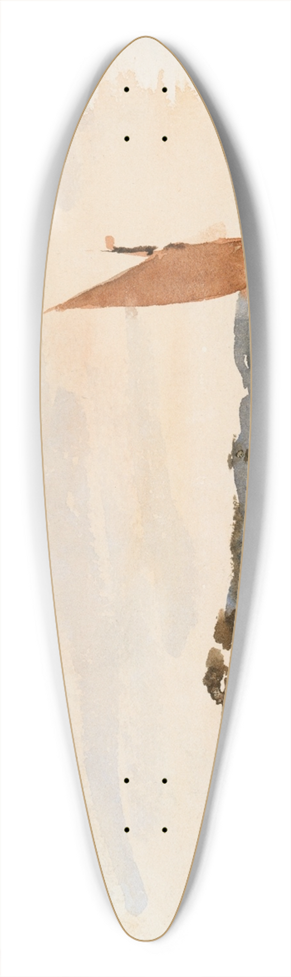 Nathaniel Hone the Younger - The Norfolk Broads, at Evening 39.3 inch art pintail longboard deck