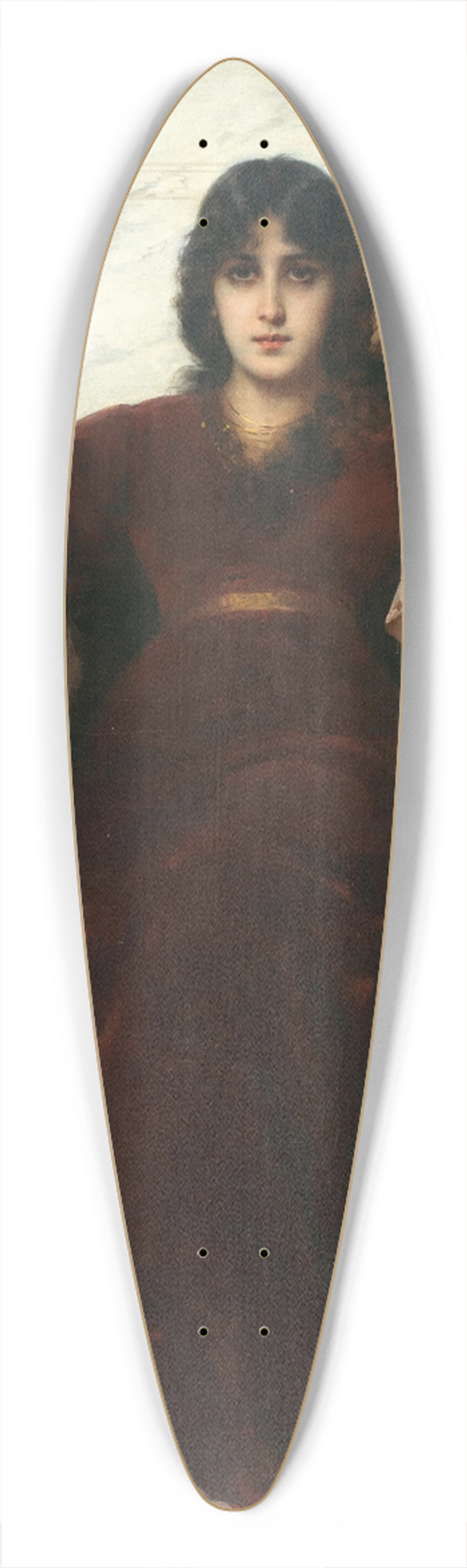 Nathaniel Sichel - A Dalmatian Woman 39.3 inch art pintail longboard deck