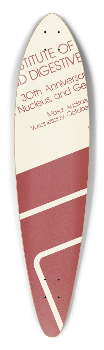 National Institutes of Health - DNA, the cell nucleus, and genetic disease 39.3 inch art pintail longboard deck