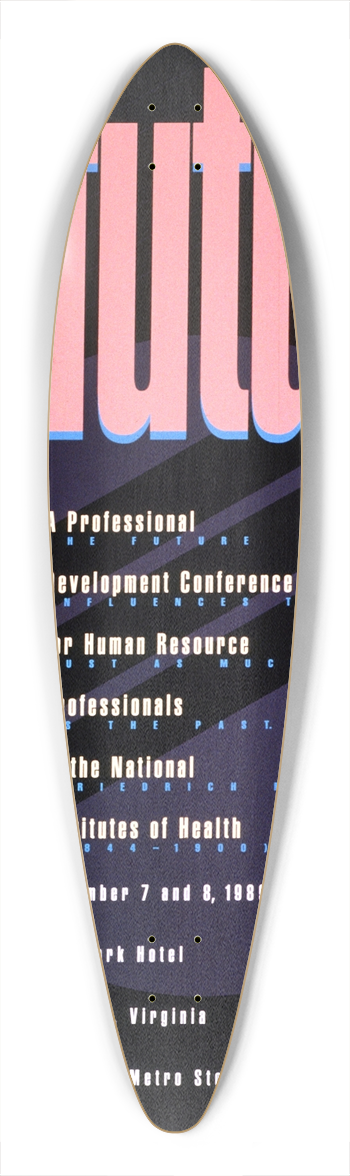 National Institutes of Health - Future 39.3 inch art pintail longboard deck