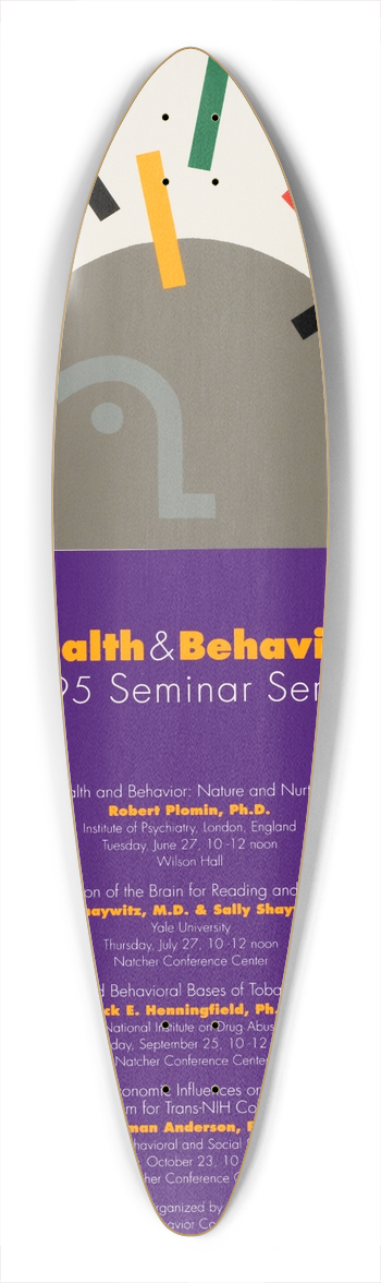 National Institutes of Health - Health and behavior 39.3 inch art pintail longboard deck