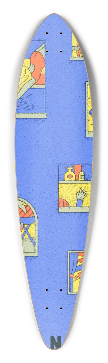 National Institutes of Health - Looking out 39.3 inch art pintail longboard deck