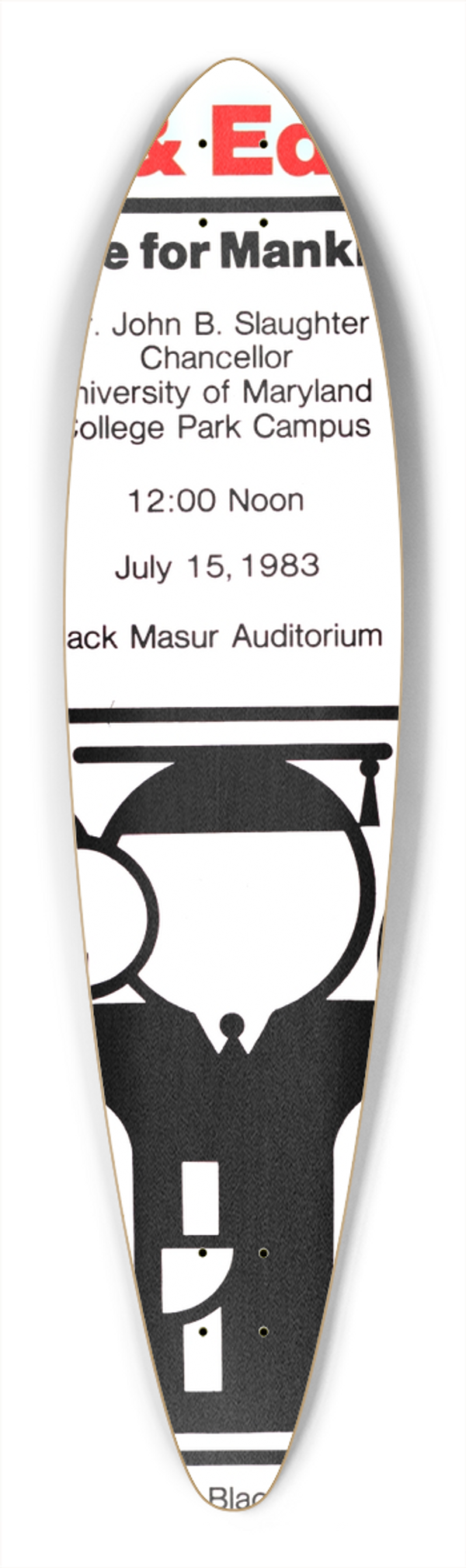National Institutes of Health - Science and education; hope for mankind 39.3 inch art pintail longboard deck