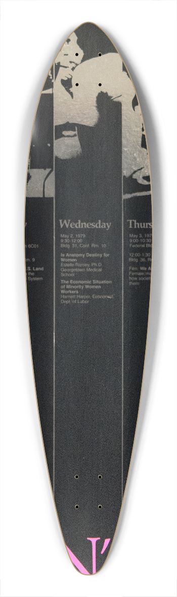 National Institutes of Health - Womens Week 39.3 inch art pintail longboard deck
