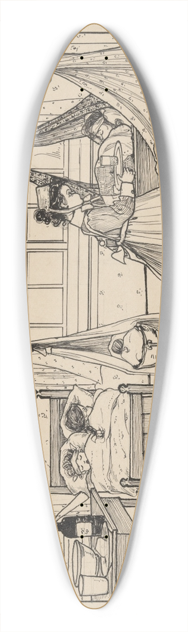 Nelly Spoor - Kinderen op een ziekenzaal 39.3 inch art pintail longboard deck