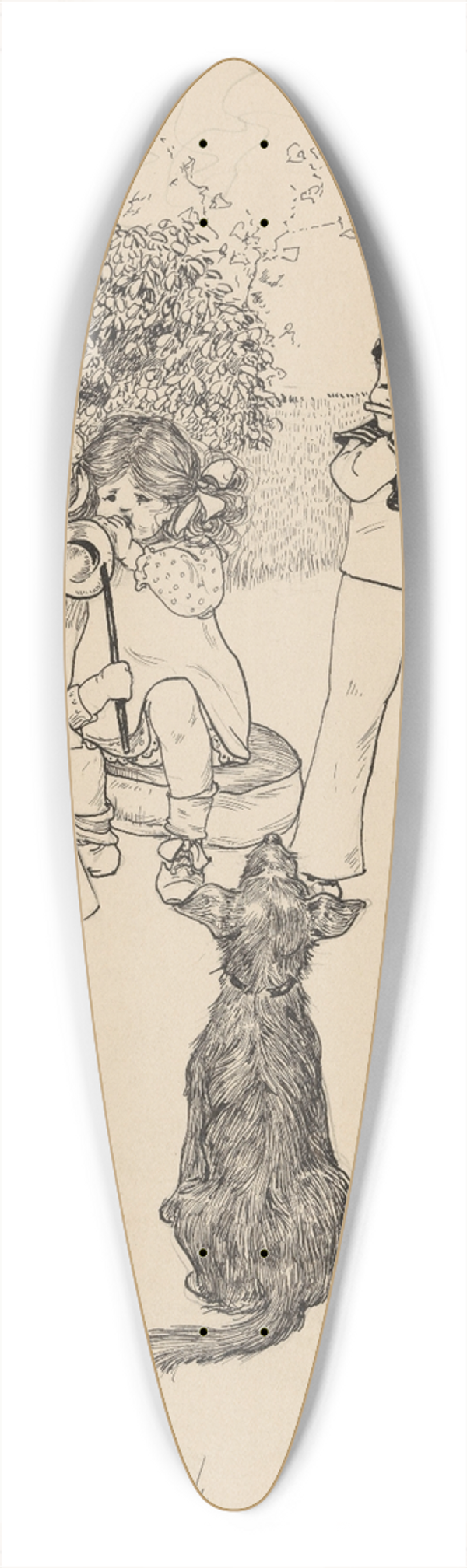 Nelly Spoor - Kinderorkest in een tuin 39.3 inch art pintail longboard deck