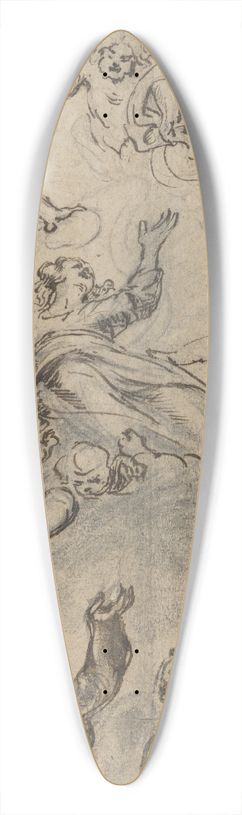 Netherlandish 17th Century - The Assumption of the Virgin 39.3 inch art pintail longboard deck