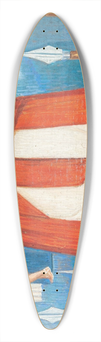 ngel Zrraga - The Trial of Jesus 39.3 inch art pintail longboard deck
