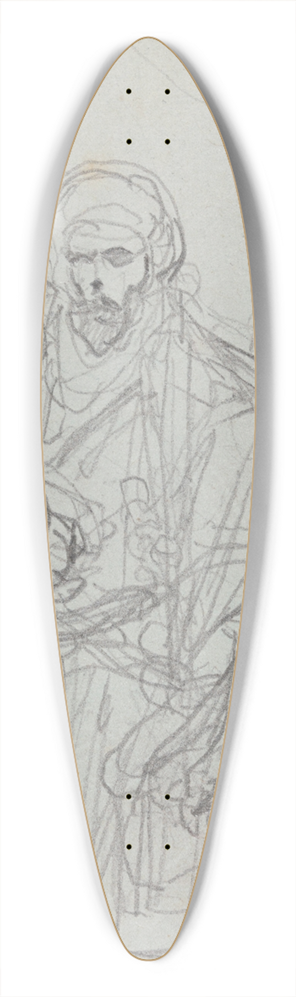Nicaise De Keyser - Arab 39.3 inch art pintail longboard deck