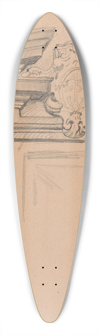Nicaise De Keyser - Architectural Detail 39.3 inch art pintail longboard deck