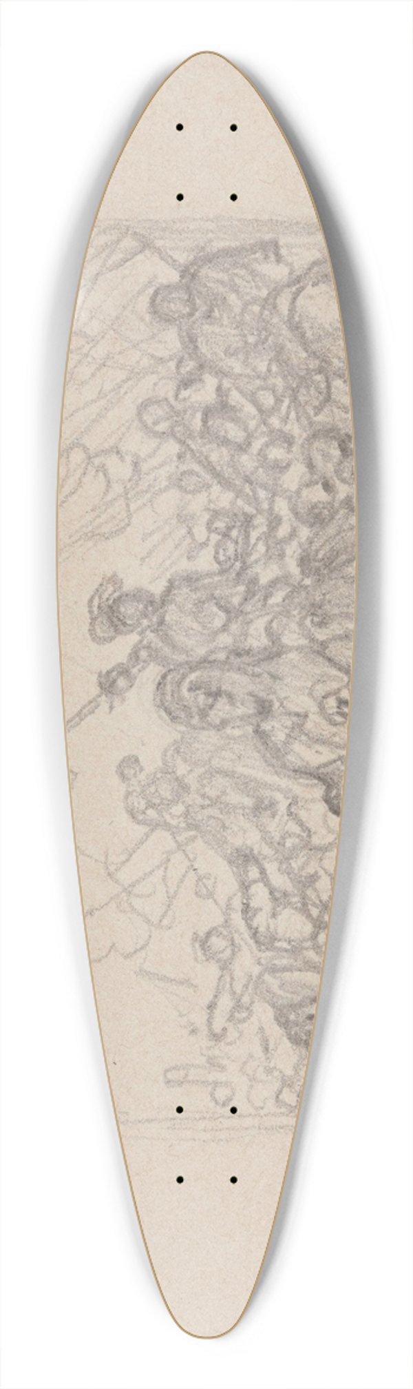 Nicaise De Keyser - Battle Scene with Attila 39.3 inch art pintail longboard deck