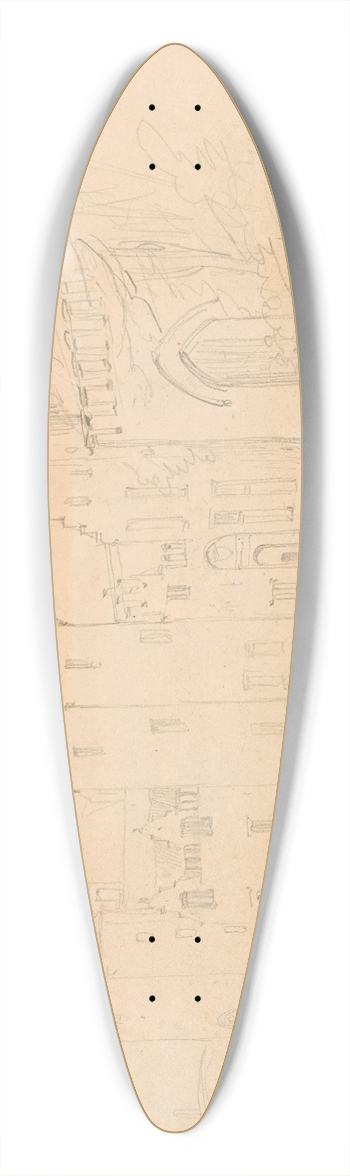 Nicaise De Keyser - Castle of Cleydael at Aartselaar 39.3 inch art pintail longboard deck