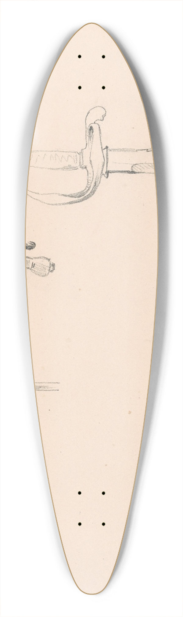 Nicaise De Keyser - Degengevesten 39.3 inch art pintail longboard deck