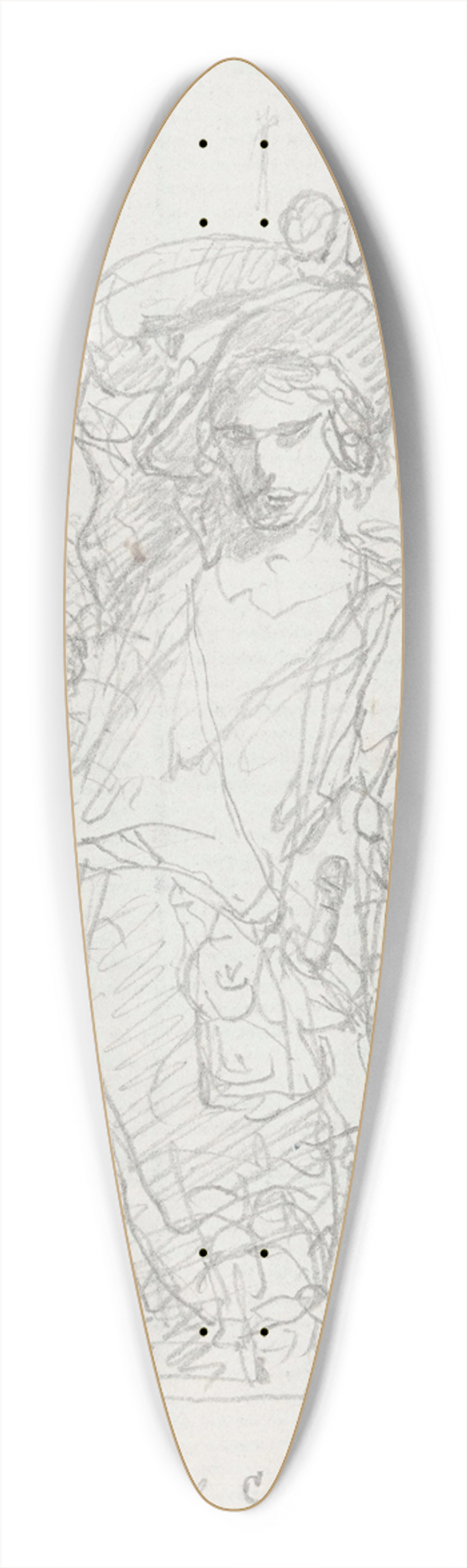 Nicaise De Keyser - Iconoclast 39.3 inch art pintail longboard deck