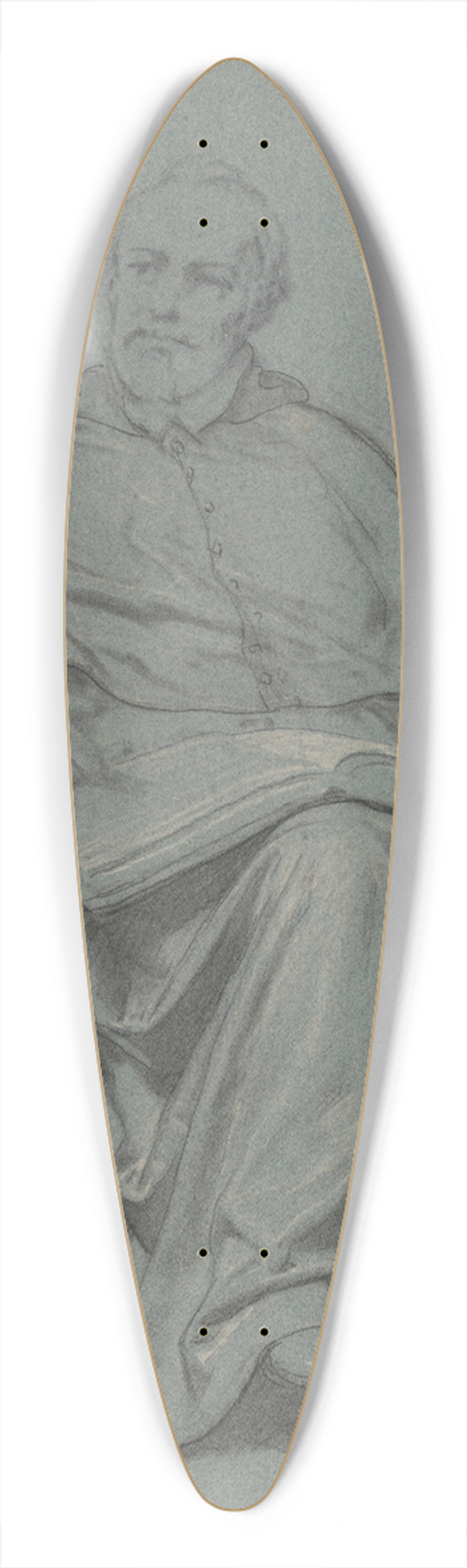 Nicaise De Keyser - Jan Malderus, Bishop of Antwerp 39.3 inch art pintail longboard deck