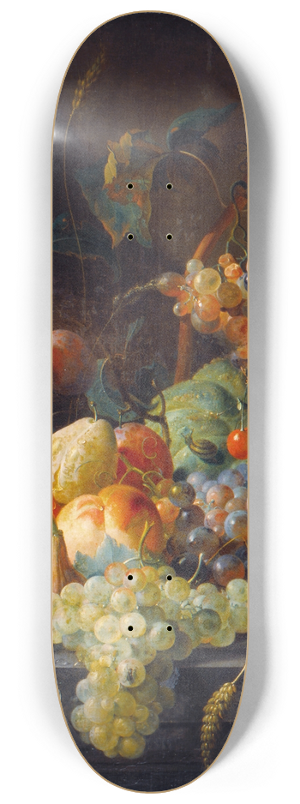 Coenraet Roepel - Still Life with fruit 8.25 inch art skate deck