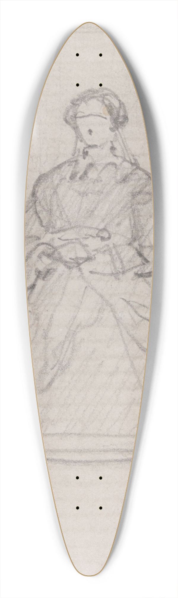 Nicaise De Keyser - Portrait of a Woman 39.3 inch art pintail longboard deck