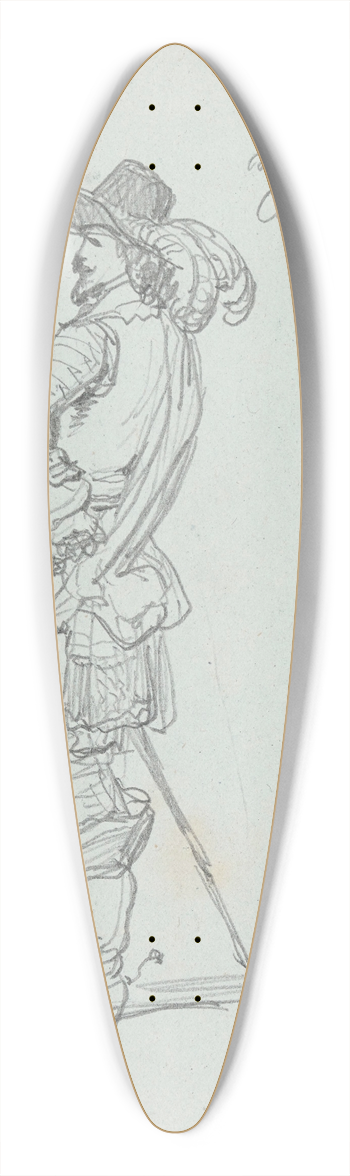 Nicaise De Keyser - Standing Man 39.3 inch art pintail longboard deck