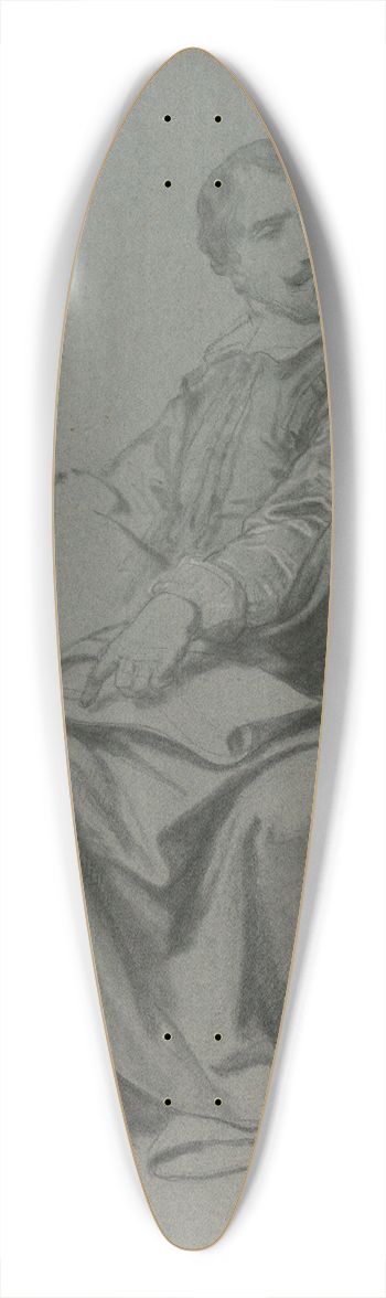 Nicaise De Keyser - The Engraver Pieter de Jode I 39.3 inch art pintail longboard deck