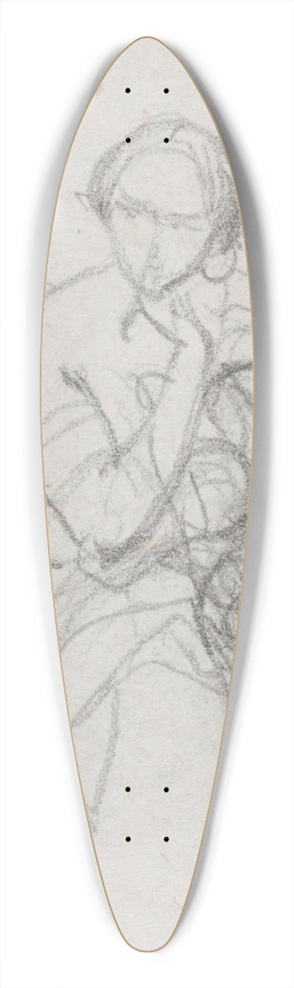 Nicaise De Keyser - Woman and Child 39.3 inch art pintail longboard deck
