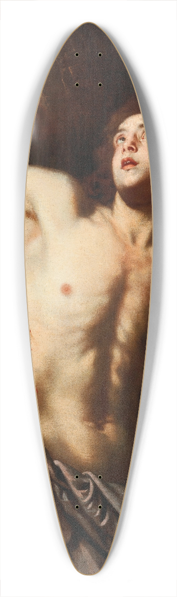 Niccol de Simone - Saint Sebastian 39.3 inch art pintail longboard deck