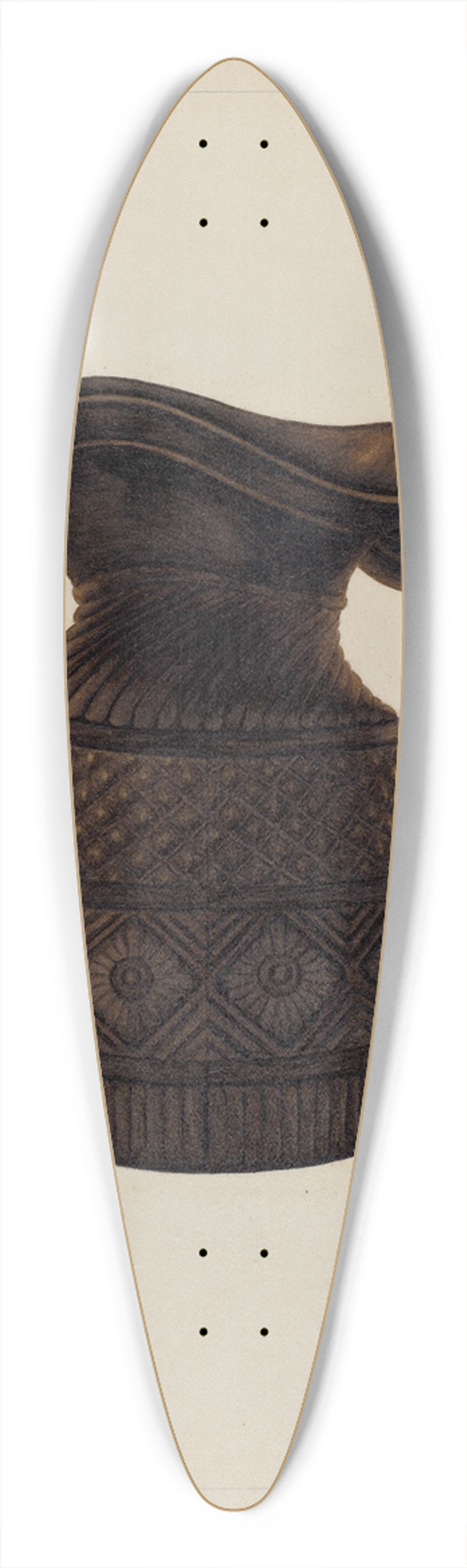 Nicholas Amantea - Cream Pitcher 39.3 inch art pintail longboard deck