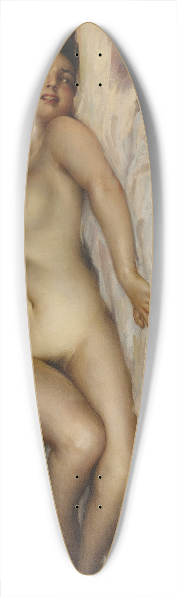 Nicholas B. Haritonoff - Nude 39.3 inch art pintail longboard deck