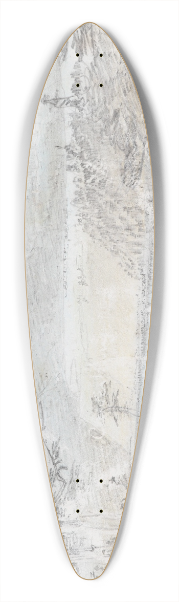 Nicholas Chevalier - Waimakariri River 39.3 inch art pintail longboard deck