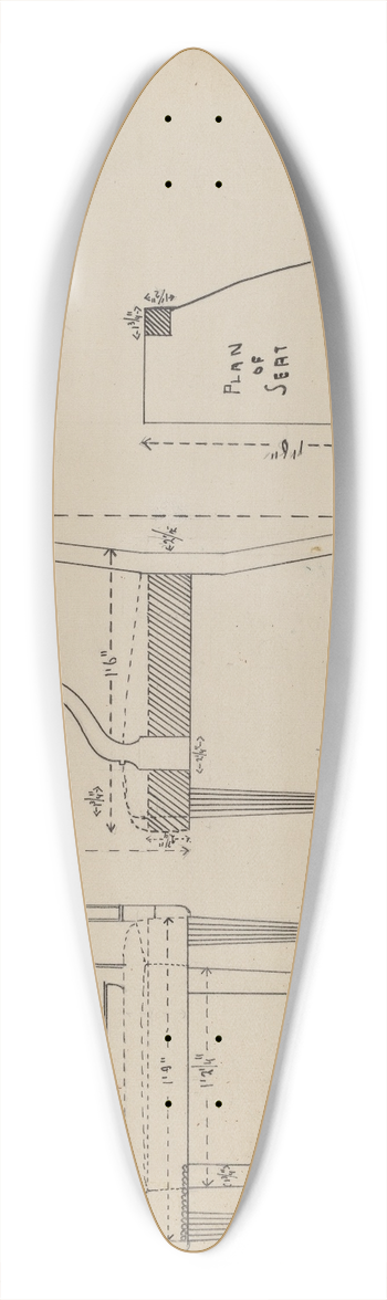 Nicholas Gorid - Armchair 39.3 inch art pintail longboard deck
