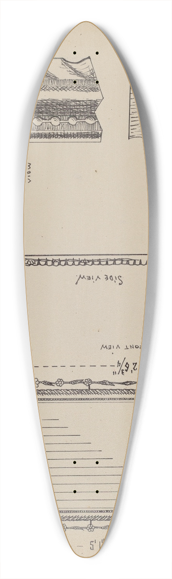 Nicholas Gorid - Frame for a Mirror 39.3 inch art pintail longboard deck