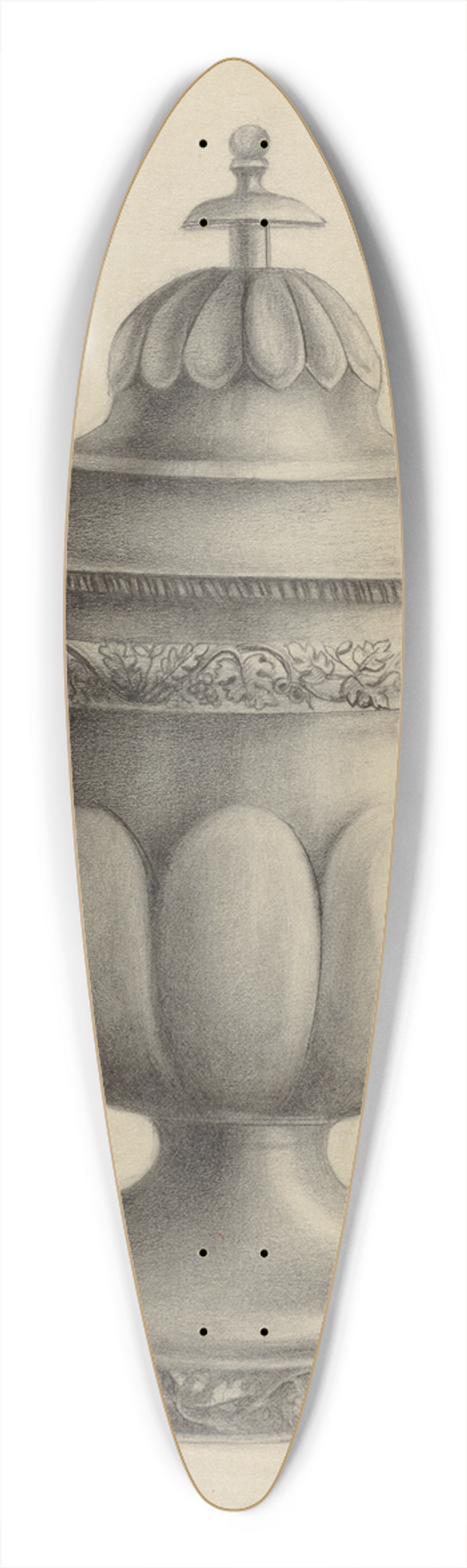 Nicholas Zupa - Silver Sugar Bowl 39.3 inch art pintail longboard deck