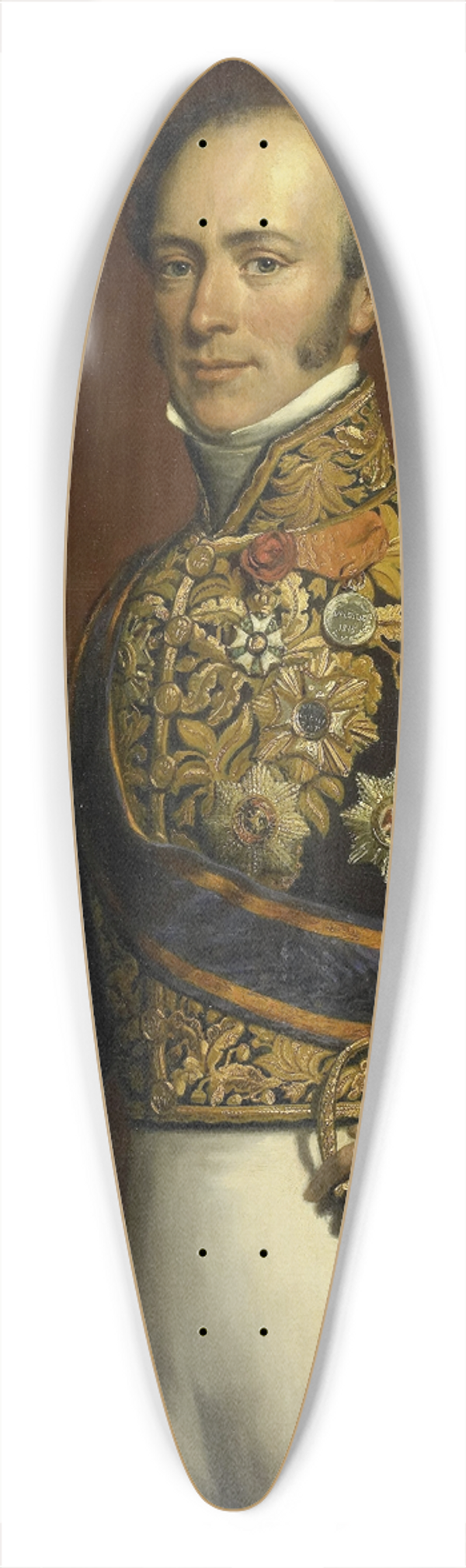 Nicolaas Pieneman - Portrait of Jan Jacob Rochussen, Governor-General of the Dutch East Indies 39.3 inch art pintail longboard deck