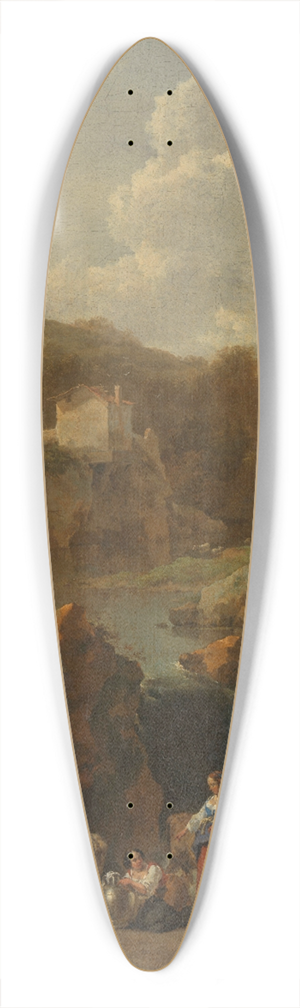 Nicolaes Pietersz. Berchem - Italian Landscape 39.3 inch art pintail longboard deck
