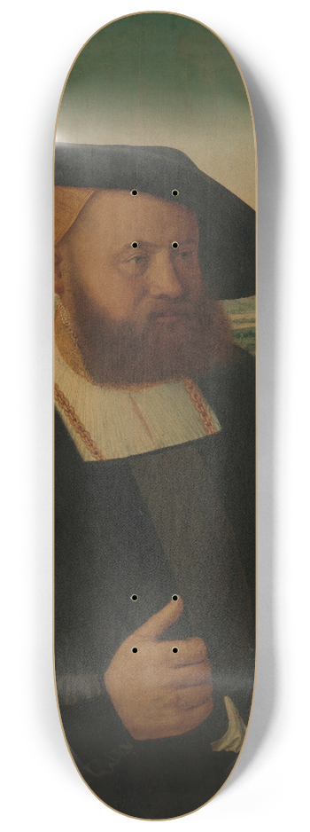 Conrad Faber von Kreuznach - Portrait of a Man with a Moors Head on His Signet Ring 8.25 inch art skate deck