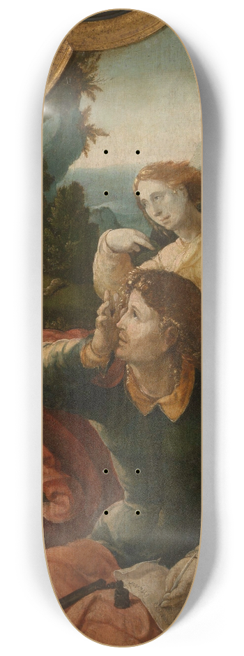 Aertgen Claesz van Leyden - Saint John at Patmos 8.25 inch art skate deck