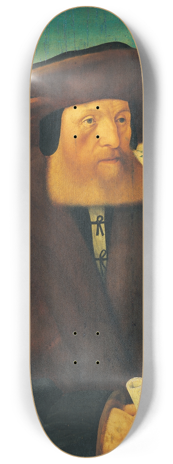 Conrad Faber von Kreuznach - Portrait of Hamman von Holzhausen (1467-1536) 8.25 inch art skate deck