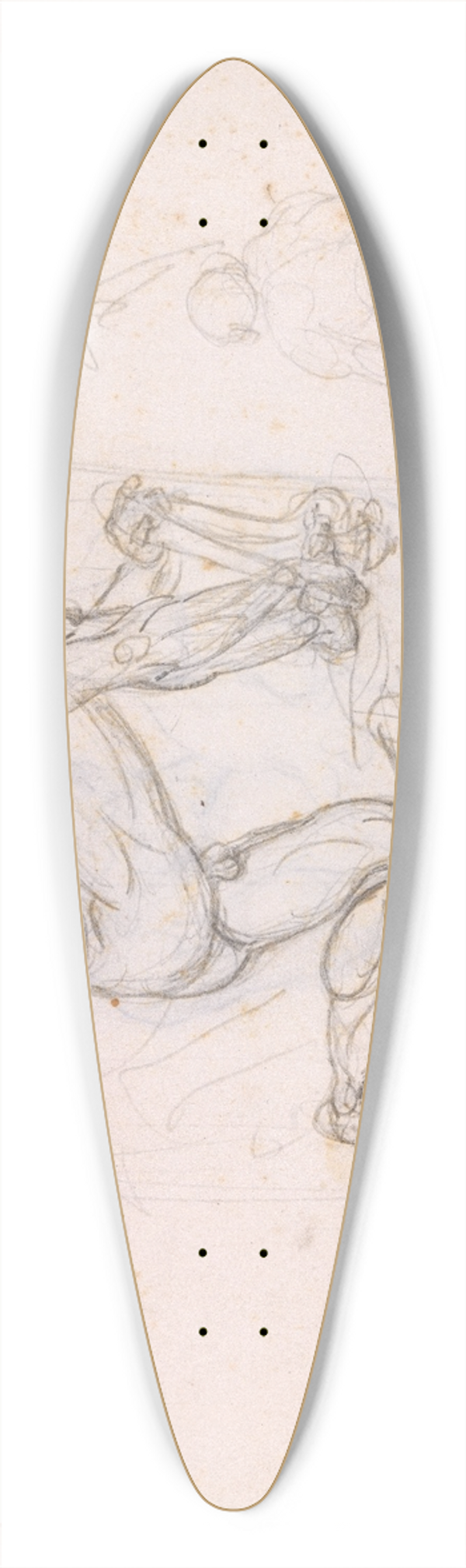 Nicolai Abildgaard - Studie til Den srede Filoktet, samt et par andre studier af ngne mandsfigurer 39.3 inch art pintail longboard deck