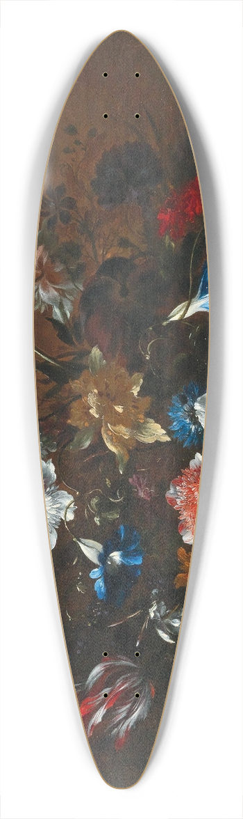 Nicolas Baudesson - Flowers in a basket 39.3 inch art pintail longboard deck