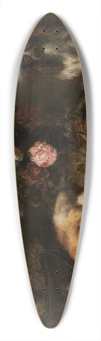 Nicolas de Largillierre - Stillleben mit erlegtem Wild, Blumen, Frchten und einem Spaniel 39.3 inch art pintail longboard deck