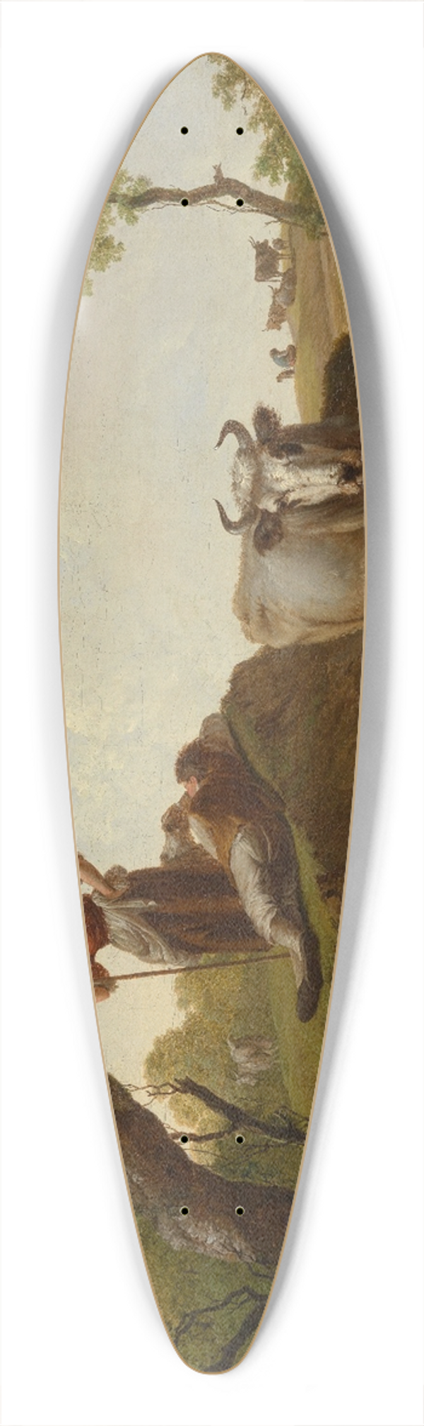 Nicolas Henri Joseph de Fassin - Landschaft mit Herde und Hirtenpaar 39.3 inch art pintail longboard deck