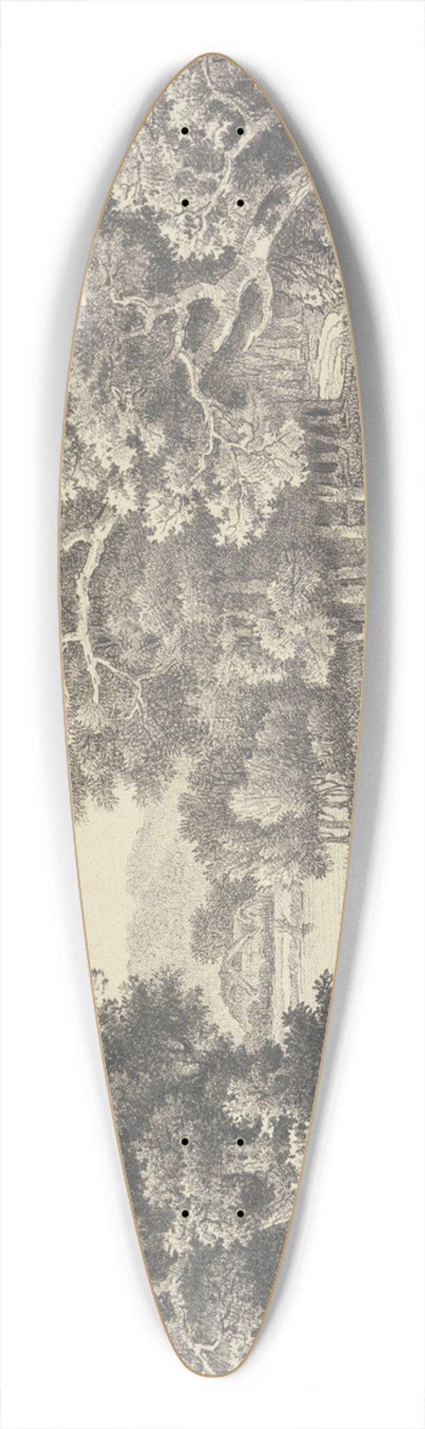 Nicolas Joseph Vergnaux - Waldlandschaft mit einem Gterwagen 39.3 inch art pintail longboard deck