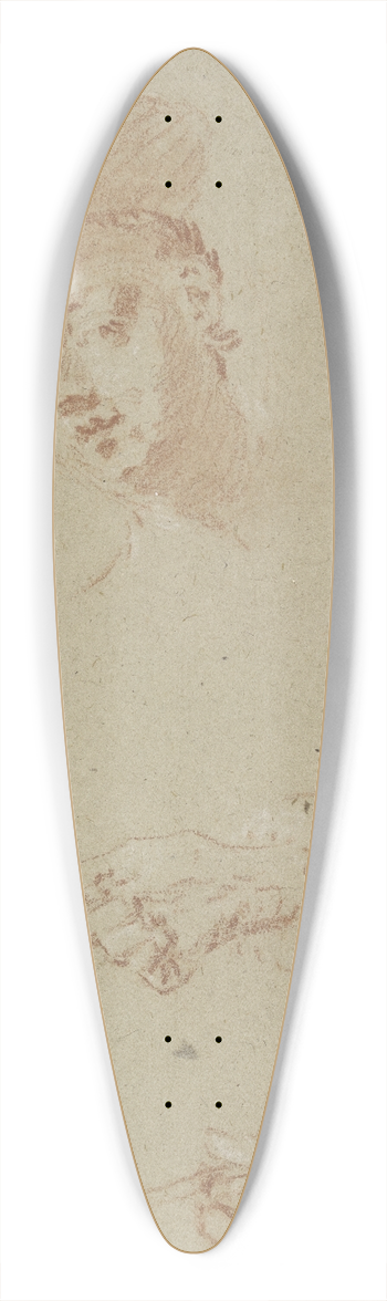 Nicolas Lancret - Head and two hands 39.3 inch art pintail longboard deck