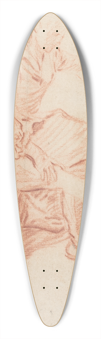 Nicolas Lancret - Lady Seated on a See-Saw 39.3 inch art pintail longboard deck