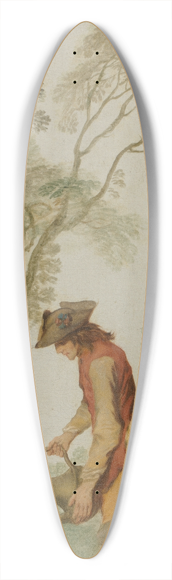Nicolas Lancret - The Gardener 39.3 inch art pintail longboard deck