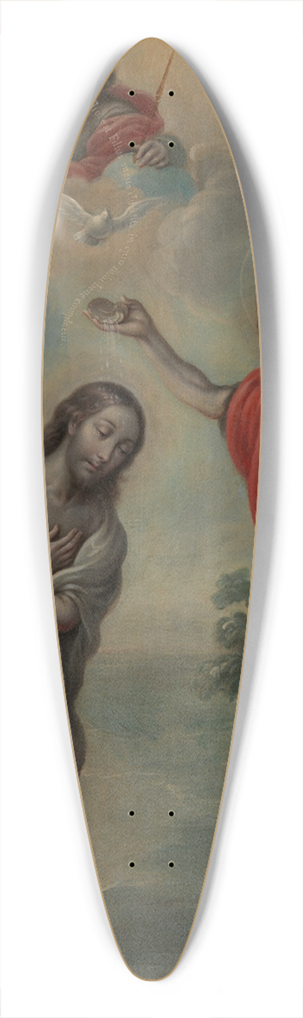 Nicols Enrquez - The Baptism of Christ 39.3 inch art pintail longboard deck
