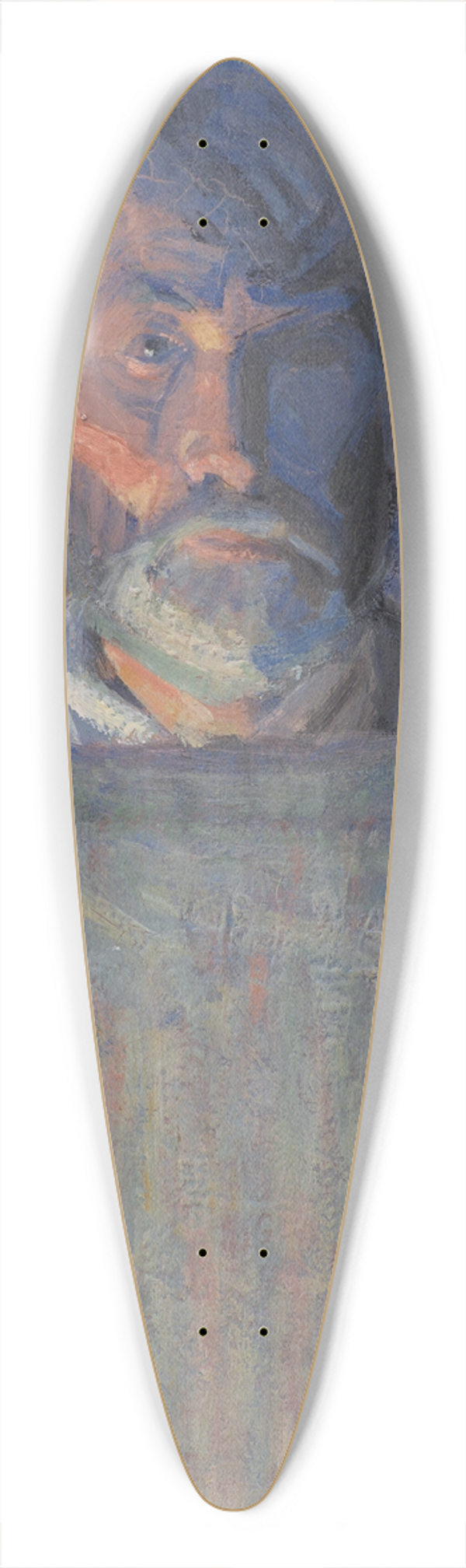 Niels Larsen Stevns - Portrait of the Artist. Lamplight 39.3 inch art pintail longboard deck