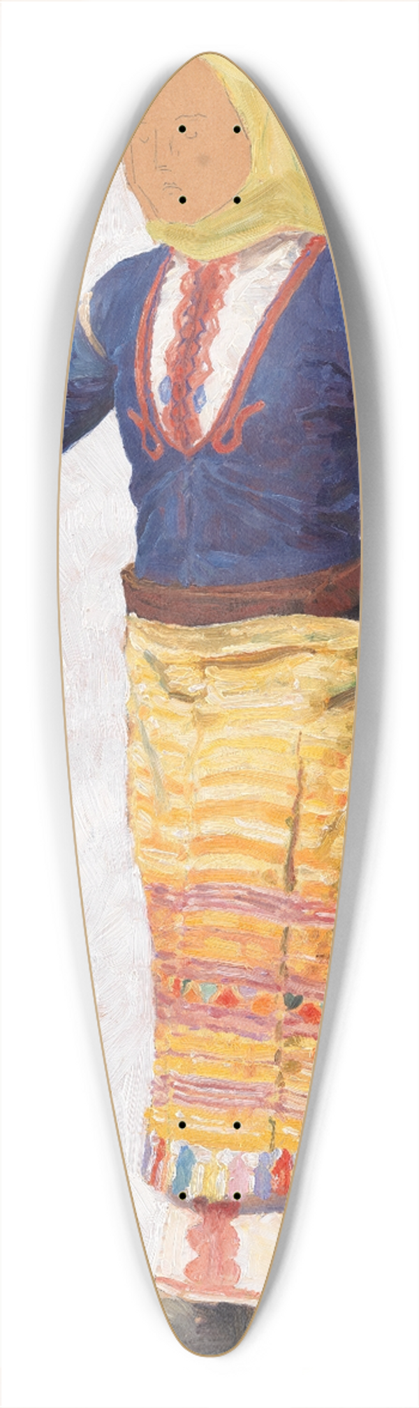 Niels Skovgaard - Dansende kvinde. Megara 39.3 inch art pintail longboard deck