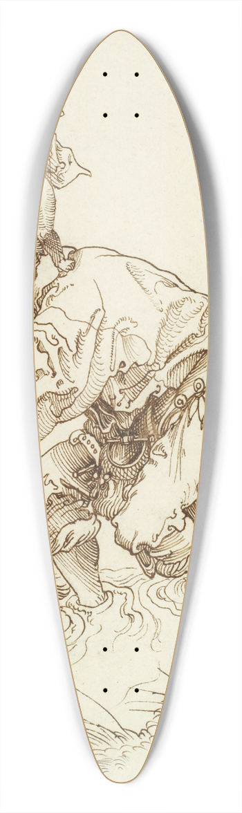 Niklaus Manuel - Der hl. Christophorus 39.3 inch art pintail longboard deck
